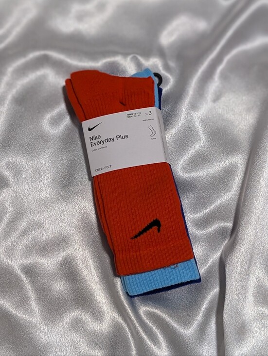 Nike Other - Nike Crew Athletic Socks - Red, Light Blue & Dark Blue (3-Pack)